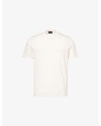 Emporio Armani - Embossed-Brand Relaxed-Fit Cotton-Jersey T-Shirt - Lyst