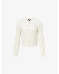 PAIGE - Colma Pointelle Cotton-Knit Cardigan - Lyst