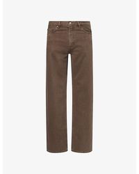 FRAME - Relaxed Straight-Leg Cotton-Blend Jeans - Lyst