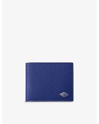 Cartier - Losange Logo-Plaque Grained Leather And Palladium Wallet - Lyst