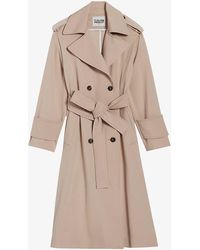Claudie Pierlot - Gwendal Double-breasted Long-line Cotton Trench Coat - Lyst