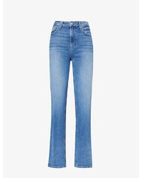 PAIGE - Stella Slim-fit Straight-leg Mid-rise Stretch-denim Jeans - Lyst