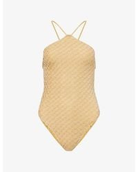 Missoni - Halter-Neck Lamé Swimsuit - Lyst