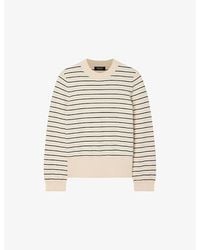 Whistles - Striped Relaxed-Fit Knitted Jumper - Lyst