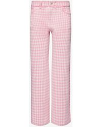 Barrie - Straight-leg High-rise Cashmere And Cotton-blend Trousers - Lyst