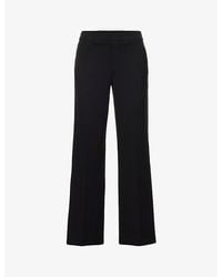 Spanx - The Perfect Pant Mid-Rise Wide-Leg Rayon-Blend Trousers - Lyst