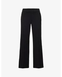 Spanx - The Perfect Pant Mid-rise Wide-leg Rayon-blend Trouser - Lyst