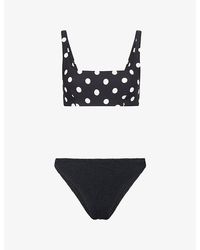 Hunza G - Colette Polka Dot Bikini Set - Lyst