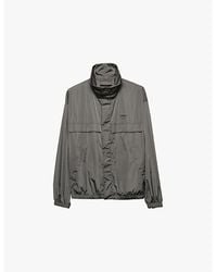 Prada - Logo-Embroidered Funnel-Neck Nylon Jacket - Lyst