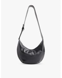 Whistles - Sia Curved Leather Cross-Body Bag - Lyst