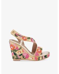 Carvela Kurt Geiger - Gala Embroidered Wedge Sandals - Lyst