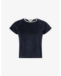 ME+EM - Rib-Trim Towelling Cotton-Blend T-Shirt - Lyst