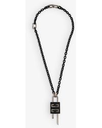 Givenchy - Lock Brass And Enamel Necklace - Lyst