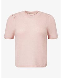 ME+EM - Pouf-Sleeve Wool And Cashmere Blend Knit Top - Lyst