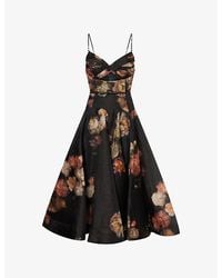 Zimmermann - Hypnotic Twist Linen And Silk Midi Dress - Lyst