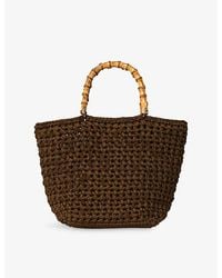Whistles - Bamboo-Handle Crochet Bag - Lyst