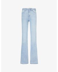 PAIGE - Iconic Jolene Flared-leg High-rise Denim-blend Jeans - Lyst