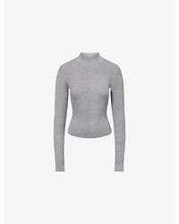 Victoria Beckham - Georgia Ribbed-Knit Wool Jumper - Lyst