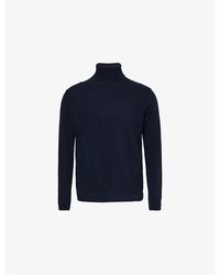 Oscar Jacobson - Turtleneck Knitted Regular-Fit Wool-Blend Jumper - Lyst