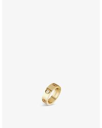 Cartier - Love 18ct Yellow-gold And 3 Diamonds Ring - Lyst
