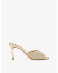 Carvela Kurt Geiger - Silvia Embellished Heeled Woven Mules - Lyst
