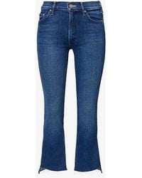 Mother - The Insider Crop Straight-leg Mid-rise Stretch-denim Jeans - Lyst