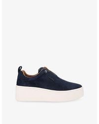 Carvela Kurt Geiger - Connected Laceless Suede Flatform Trainers - Lyst