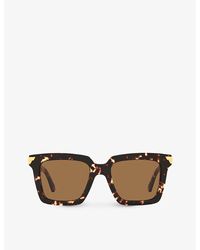 Bottega Veneta - Bv1005s Square-frame Acetate Sunglasses - Lyst
