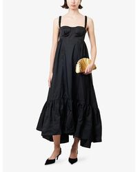 Anna October Astrid Flower-embellished Knit Organic Cotton Maxi Dress in  White | Lyst