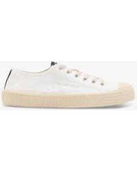 AllSaints - Sherman Logo-embroidered Canvas Low-top Trainers - Lyst