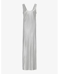 AllSaints - Lisa Scoop-neck Sleeveless Organic-cotton Maxi Dress - Lyst