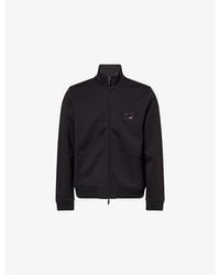 Emporio Armani - Logo-Embossed Zip-Through Jersey Sweatshirt - Lyst
