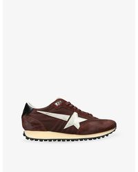 Golden Goose - Marathon Woven And Suede Trainers - Lyst