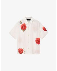 AllSaints - Fleur Faze Floral-Print Linen-Blend Shirt - Lyst