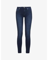 7 For All Mankind - Slim Illusion Super-skinny High-rise Jeans - Lyst