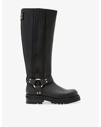AllSaints - Maddie Leather Knee-High Boots - Lyst