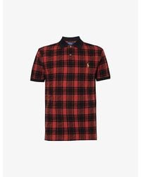 Polo Ralph Lauren - Tartan-pattern Logo-embroidered Cotton-piqué Polo Shirt X - Lyst