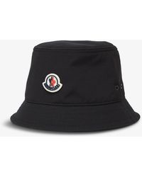 Moncler Cotton Logo Bucket Hat in Brown (Natural) - Save 55% | Lyst