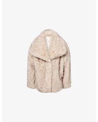 Pretty Lavish - Agatha Relaxed -Fit Faux-Fur Coat - Lyst