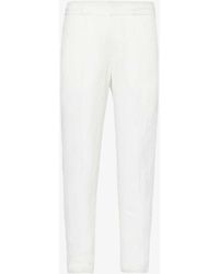 Orlebar Brown - Cornell Tapered-leg Elasticated-waist Linen Trousers - Lyst