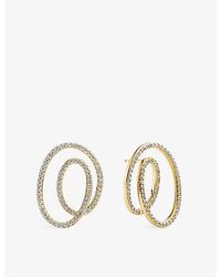Sif Jakobs - Spirale Due Grande 18Ct-Plated Sterling And Cubic Zirconia Stud Earrings - Lyst