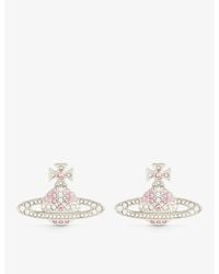 Vivienne Westwood - Kika Crystal-embellished Brass Stud Earrings - Lyst