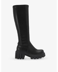 Carvela Kurt Geiger - Scandicci Faux-Leather Knee-High Boots - Lyst