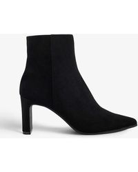Dune - Ottaly Tonal-stitch Suede Heeled Ankle Boots - Lyst