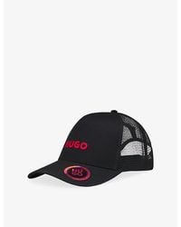 HUGO - Marsel Cotton And Mesh Trucker Cap - Lyst