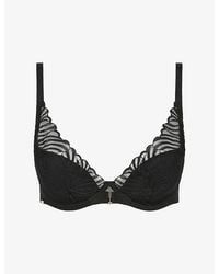 Chantelle - Legend Underwire Plunge Stretch-Wovent-Shirt Bra - Lyst