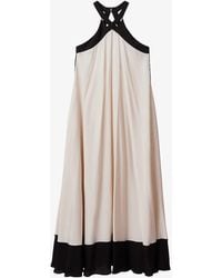 Reiss - Aubree Colour-block Relaxed-fit Woven Maxi Dress - Lyst