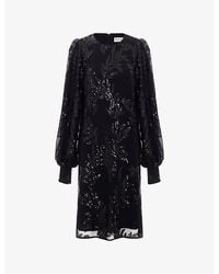 Phase Eight - Odette Sequin-Embellished Woven Mini Dress - Lyst