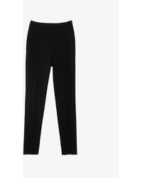 IKKS - 7/8 Tapered High-rise Woven Trousers - Lyst