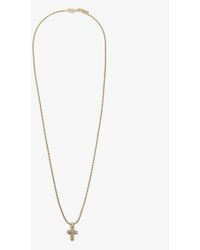 Emanuele Bicocchi - Gold-plated Sterling Silver Mini Cross Pendant Necklace - Lyst